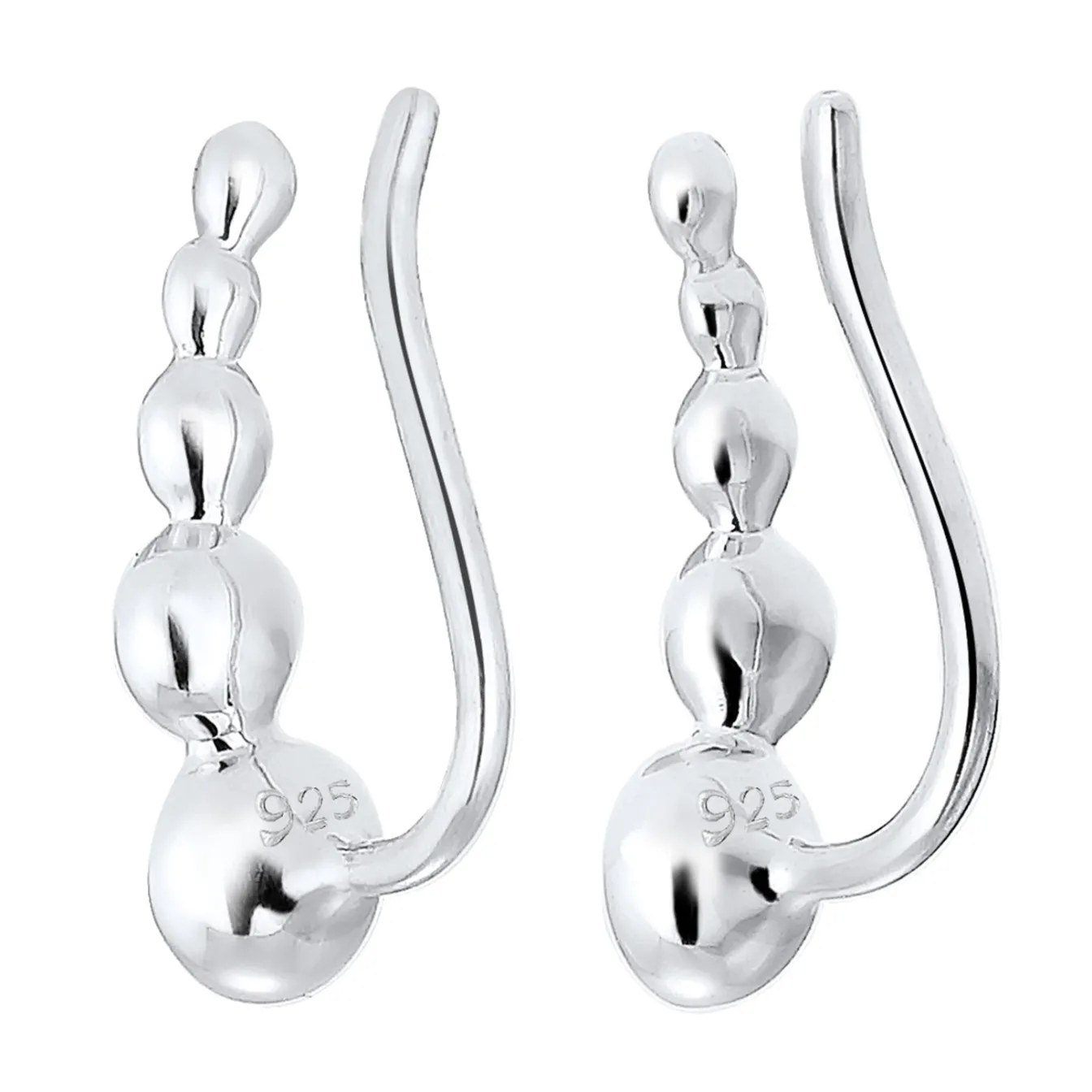 Elli "Ear Climber | Kristall (Weiß)< Roségold|Ohrringe