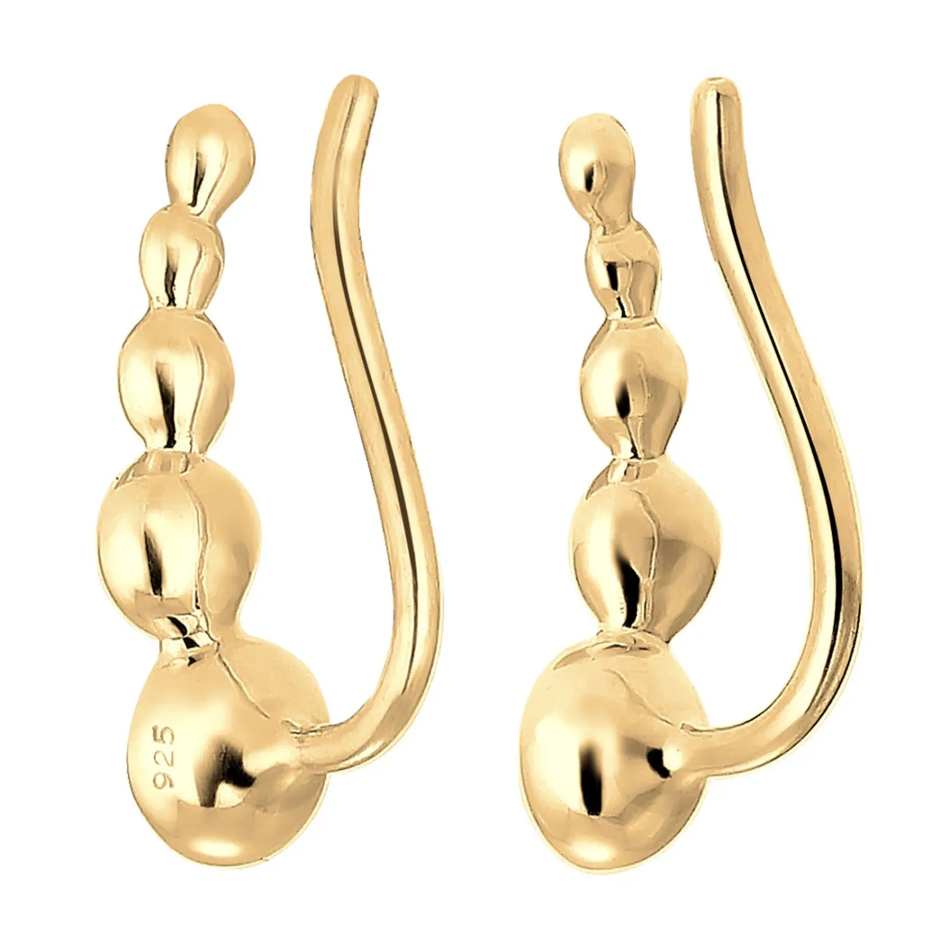 Elli "Ear Climber | Kristall (Weiß)< Roségold|Ohrringe