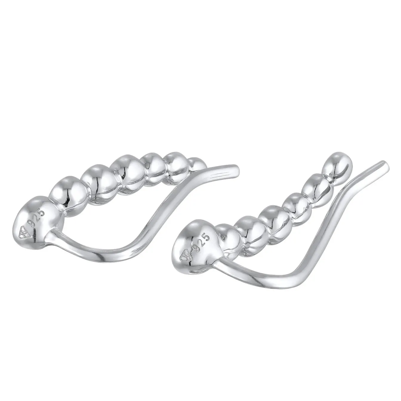 Elli "Earclimber Funkelnd | Kristall (Weiß)< Ohrringe|Silber