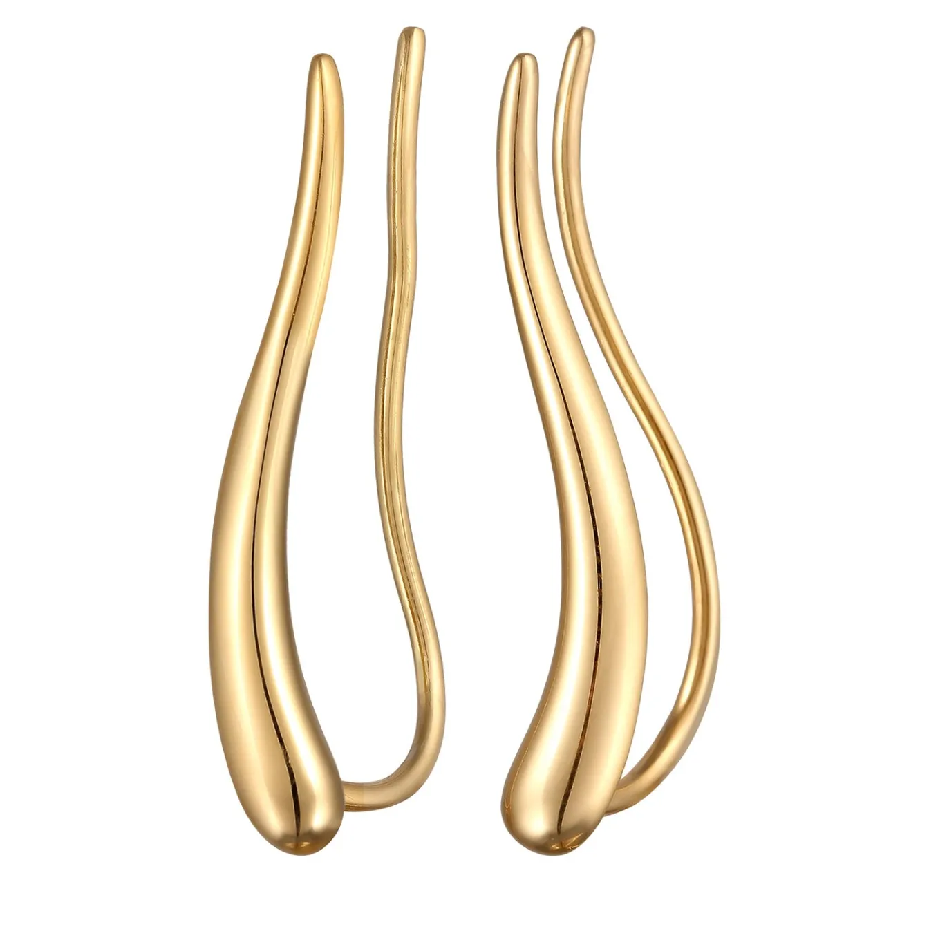 Elli "Earclimber Welle< Vergoldet|Ohrringe