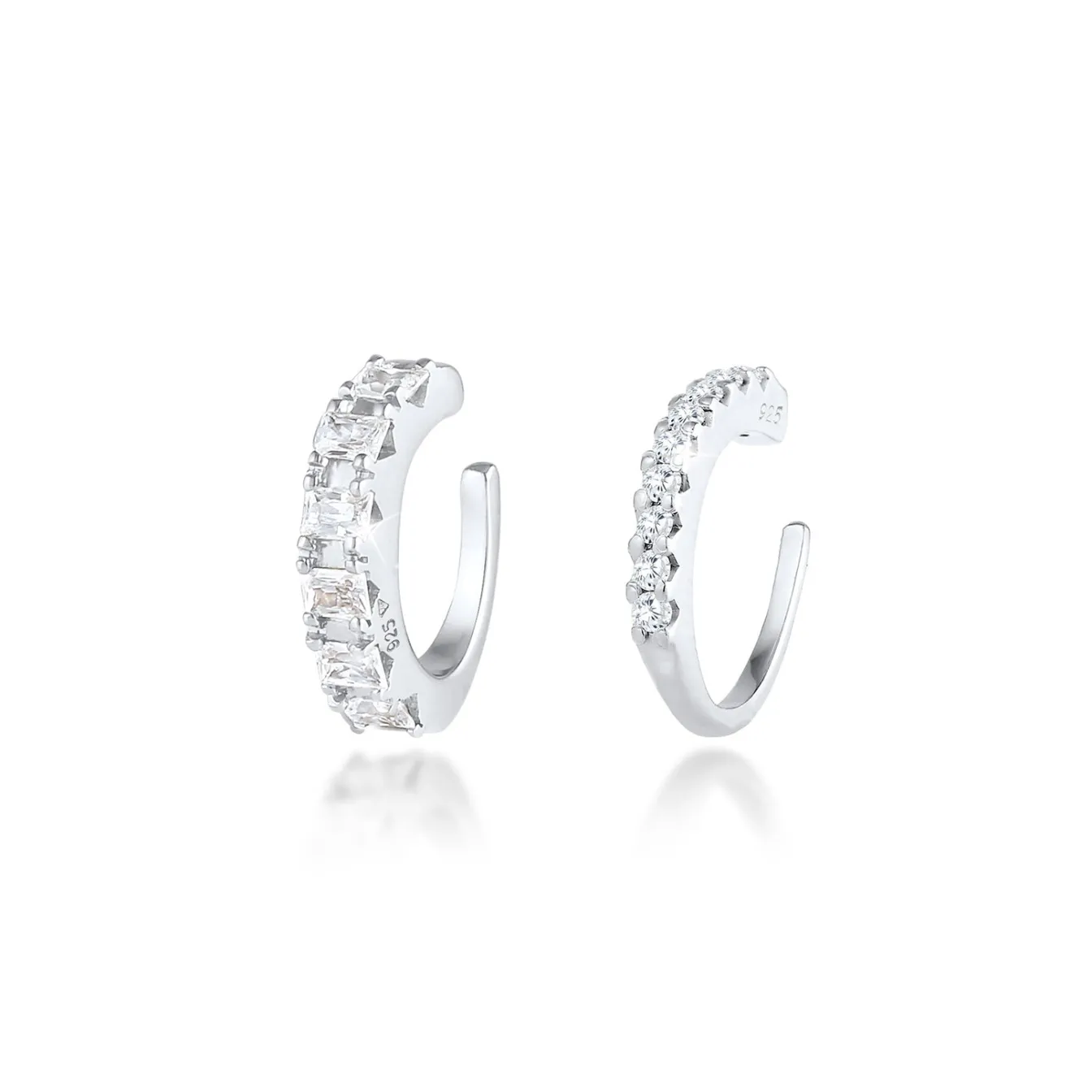 Elli "Earcuff | Zirkonia ( Weiß )< Ohrringe|Silber
