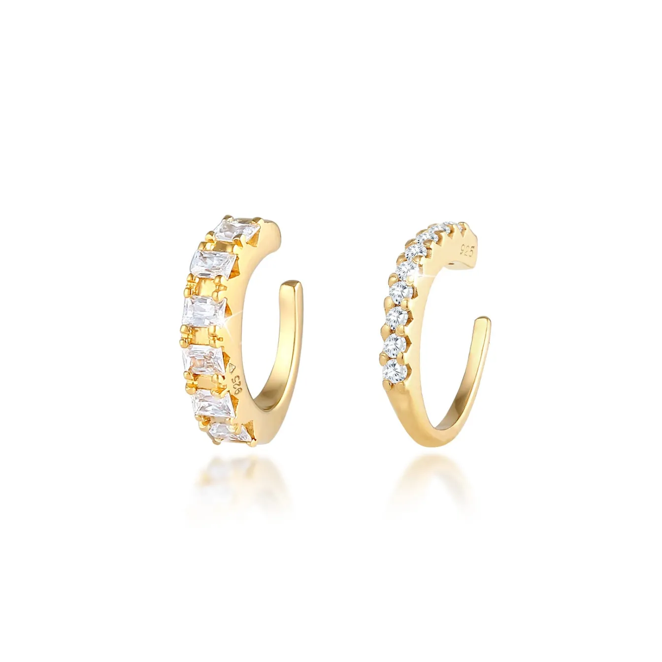 Elli "Earcuff | Zirkonia ( Weiß )< Ohrringe|Silber
