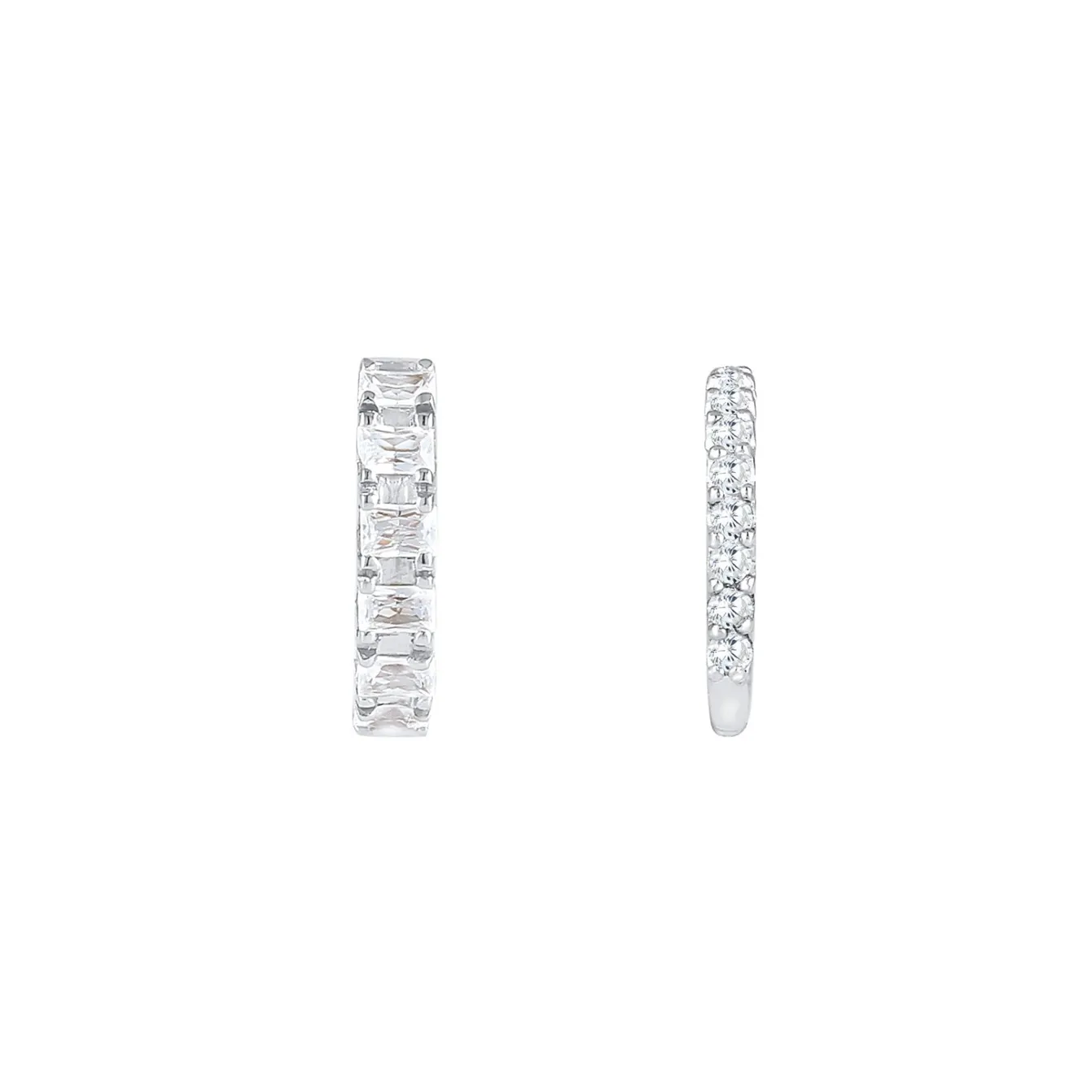 Elli "Earcuff | Zirkonia ( Weiß )< Ohrringe|Silber