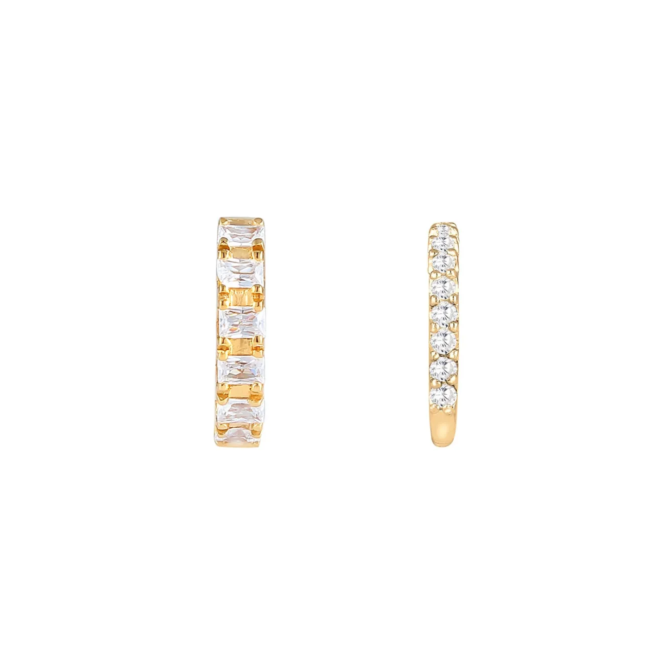 Elli "Earcuff | Zirkonia ( Weiß )< Ohrringe|Silber