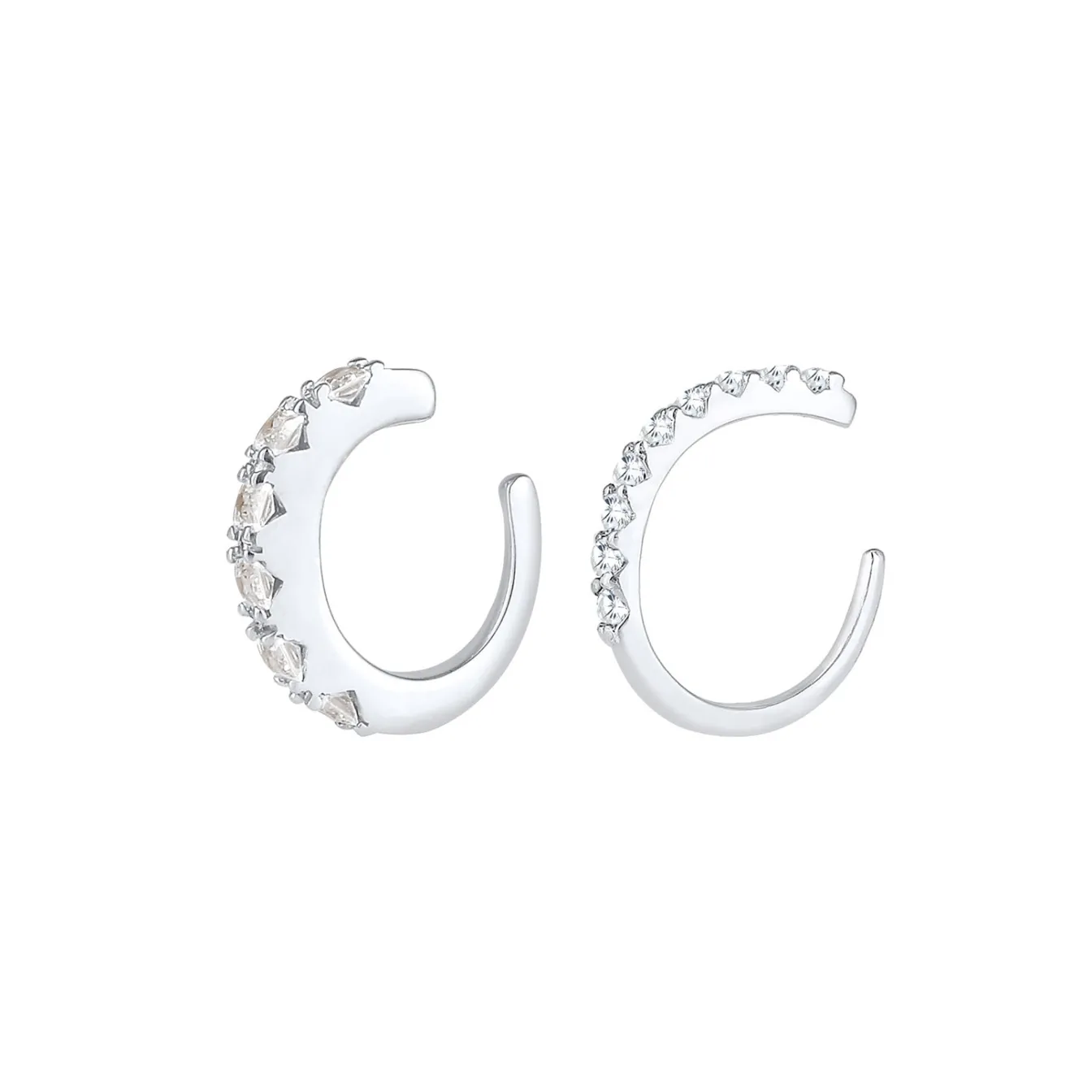 Elli "Earcuff | Zirkonia ( Weiß )< Ohrringe|Silber