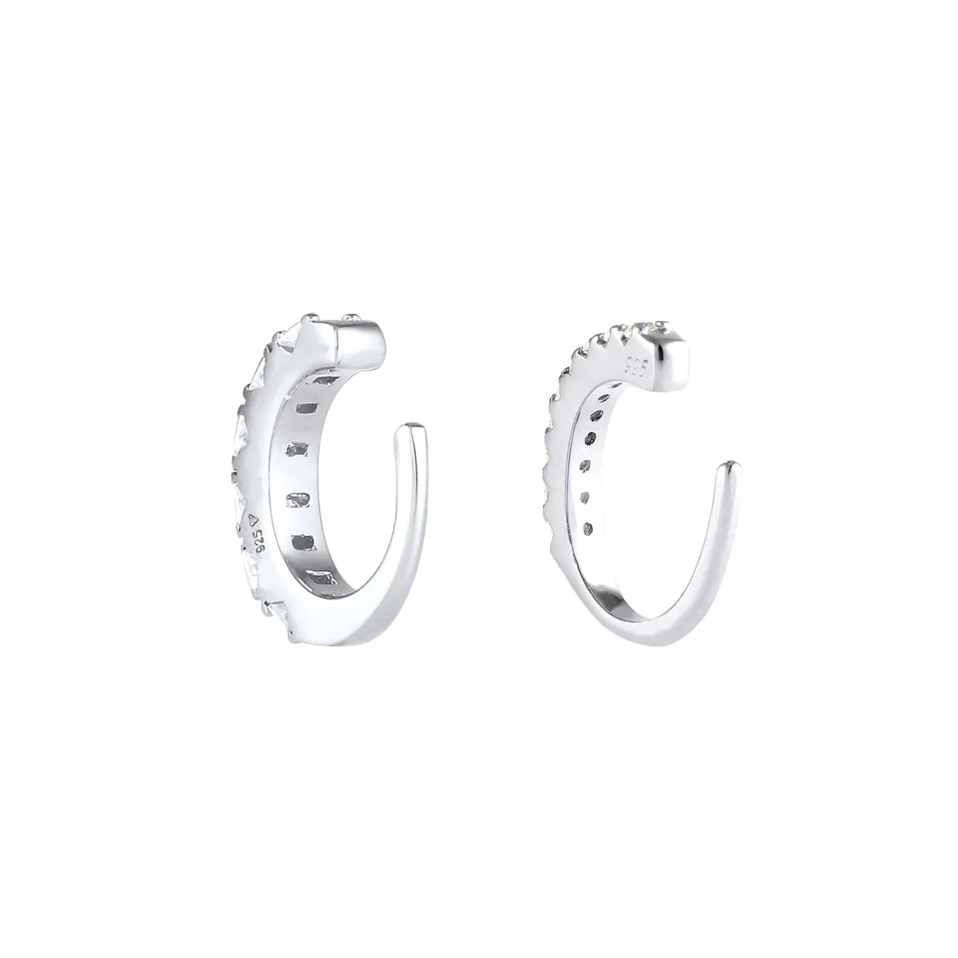 Elli "Earcuff | Zirkonia ( Weiß )< Ohrringe|Silber
