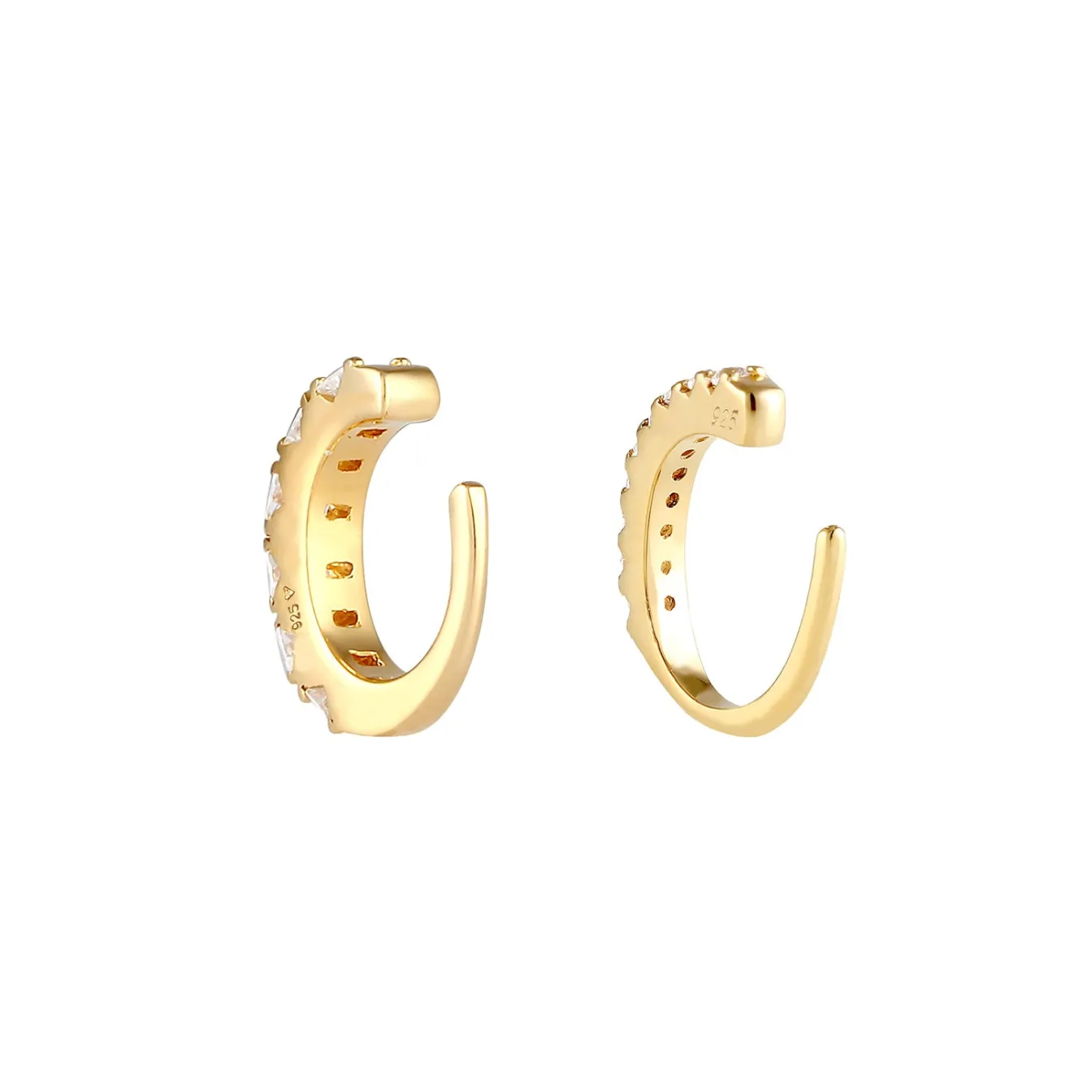 Elli "Earcuff | Zirkonia ( Weiß )< Ohrringe|Silber