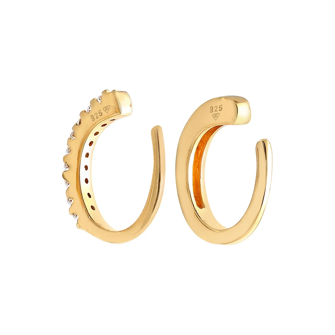 Elli "Earcuff | Zirkonia ( Weiß )< Ohrringe|Silber
