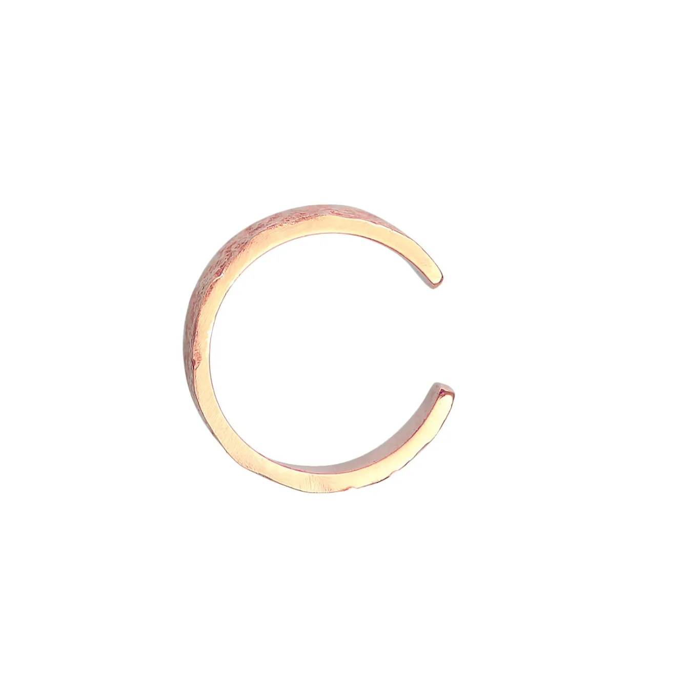 Elli "Earcuff Breit Basic Gehämmert 925 Silber< Roségold|Ohrringe
