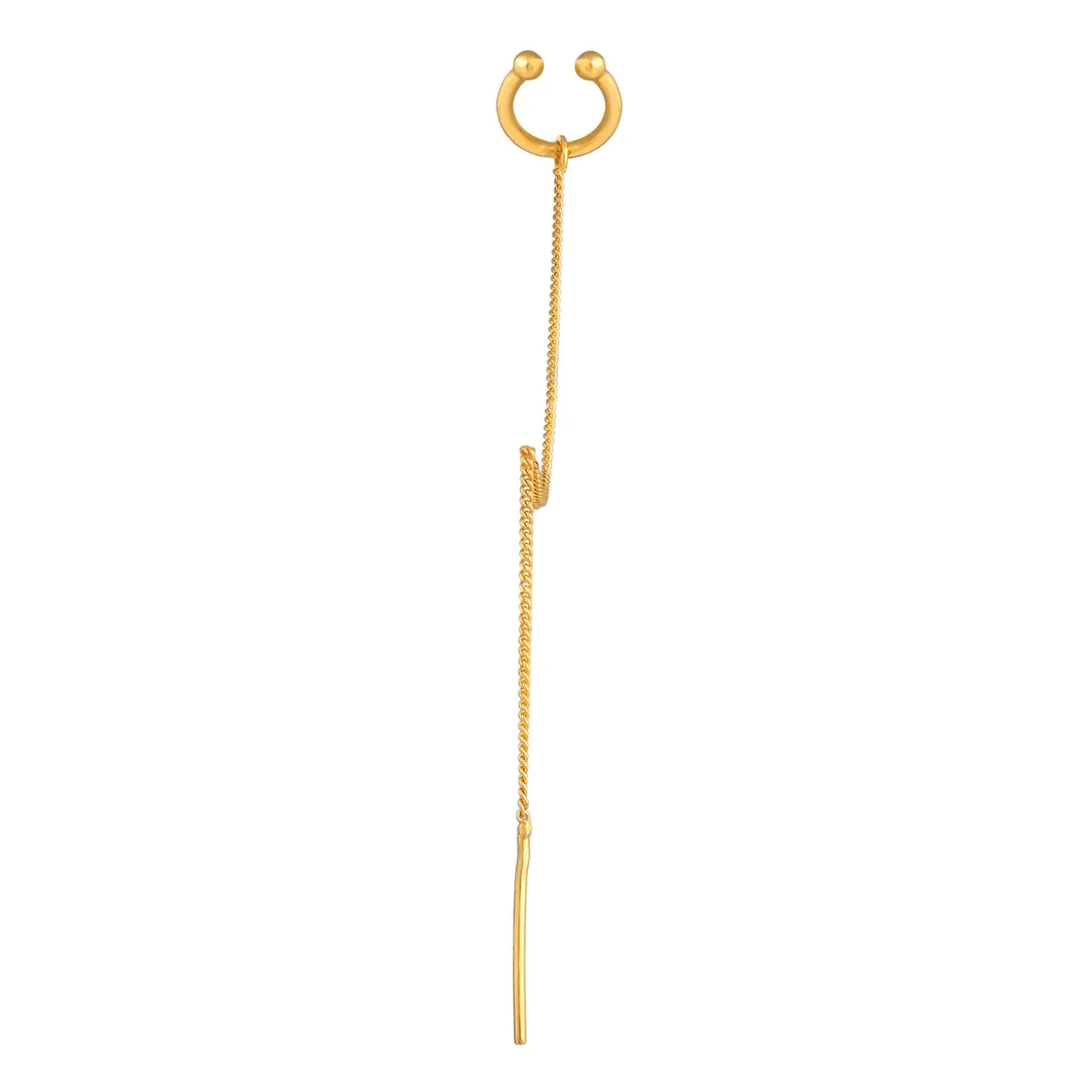 Elli "Earcuff Ear Chain< Ohrringe|Vergoldet
