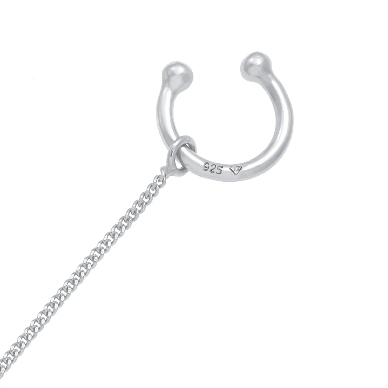 Elli "Earcuff Ear Chain< Ohrringe|Vergoldet