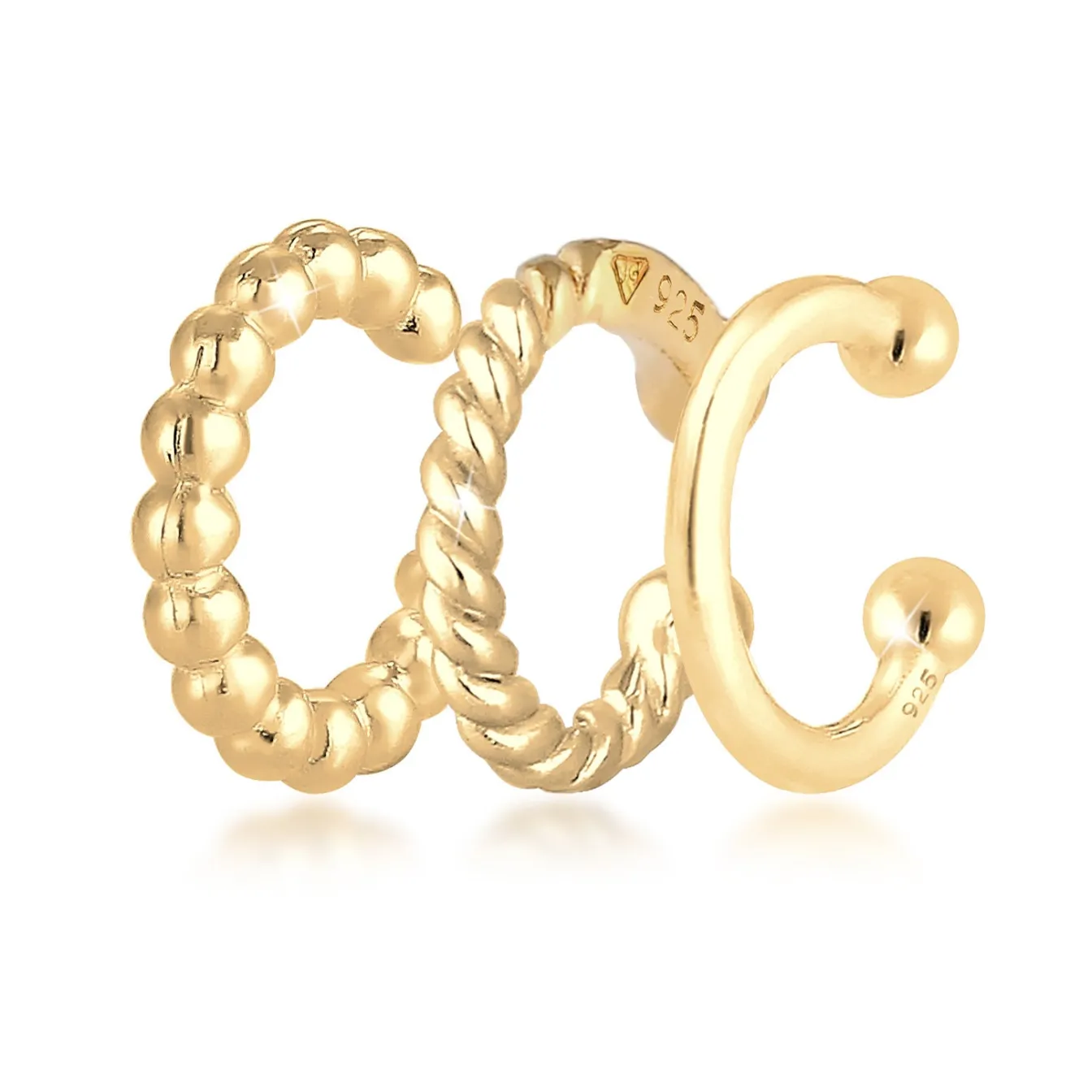 Elli "Earcuff 3er Set Basic< Roségold|Ohrringe