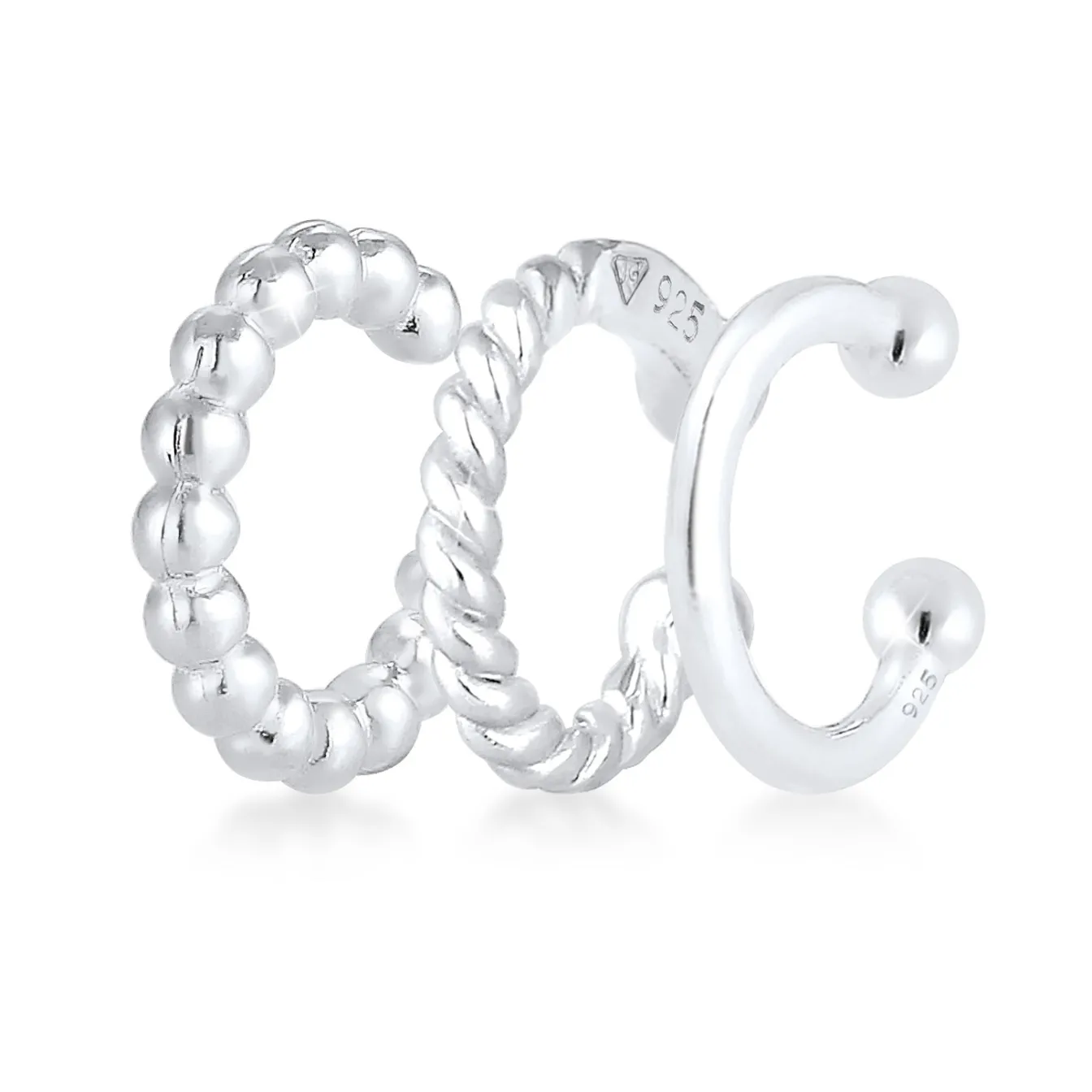 Elli "Earcuff 3er Set Basic< Roségold|Ohrringe