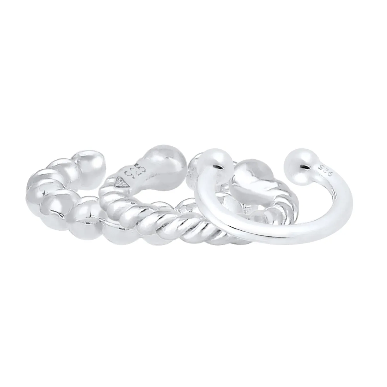 Elli "Earcuff 3er Set Basic< Roségold|Ohrringe