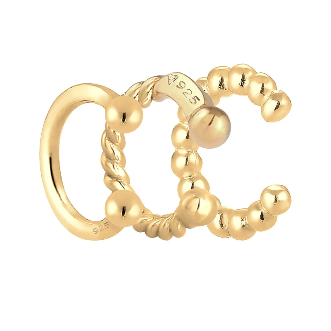 Elli "Earcuff 3er Set Basic< Roségold|Ohrringe