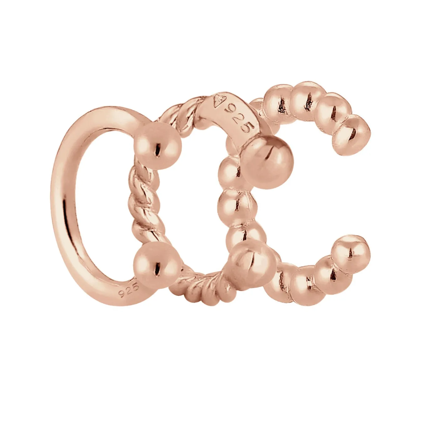 Elli "Earcuff 3er Set Basic< Roségold|Ohrringe