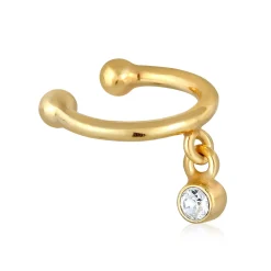 Elli "Earcuff Kugel | Kristall (Weiß)< Letzte Chance|Ohrringe