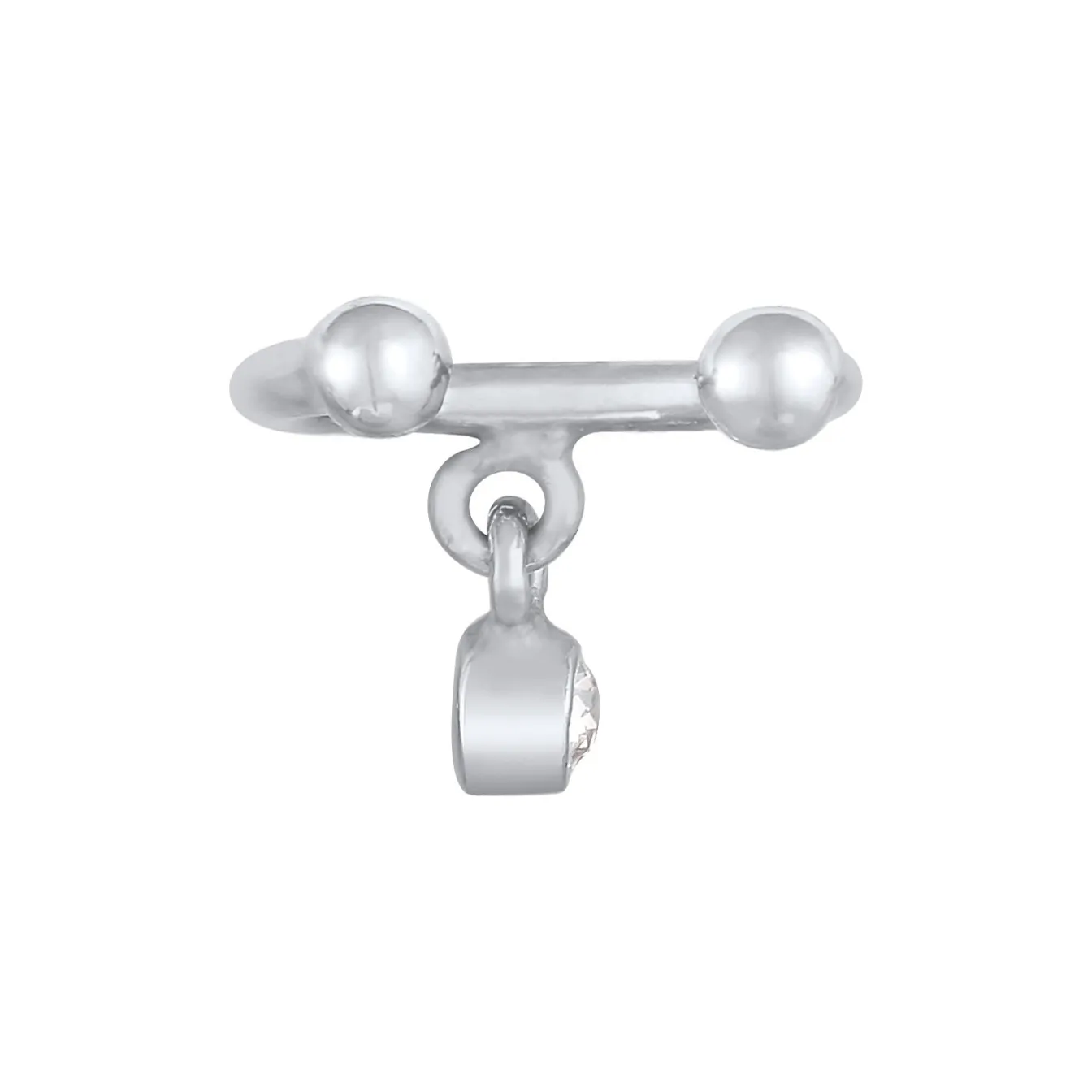 Elli "Earcuff Kugel | Kristall (Weiß)< Letzte Chance|Ohrringe