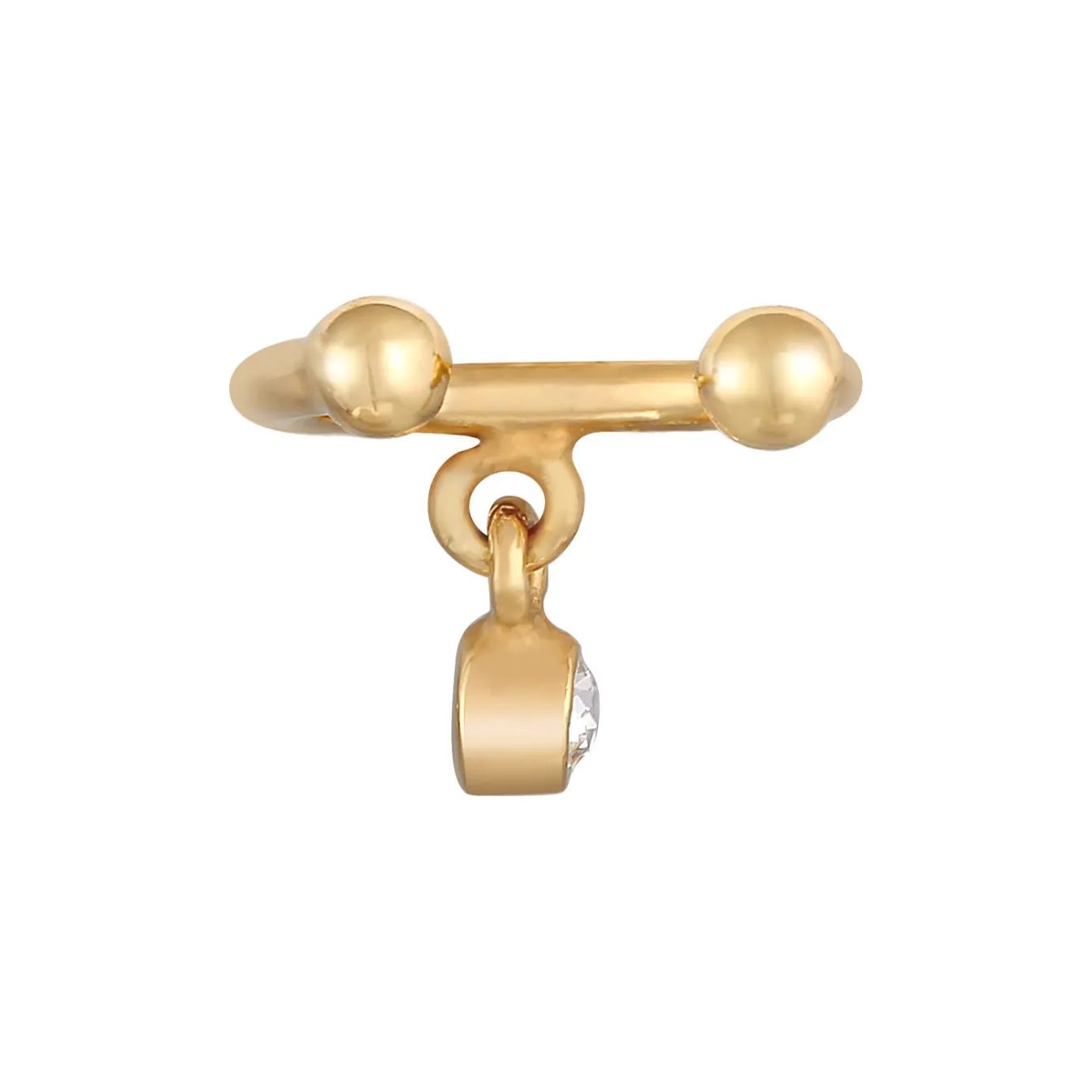 Elli "Earcuff Kugel | Kristall (Weiß)< Letzte Chance|Ohrringe