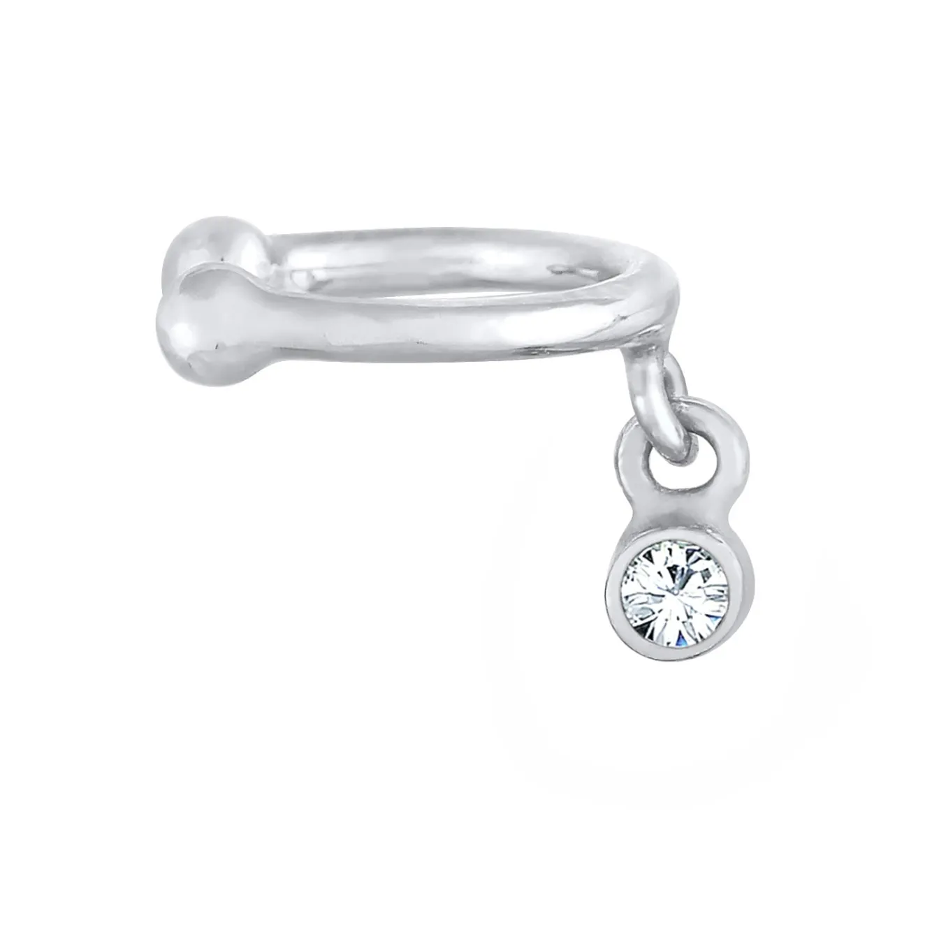 Elli "Earcuff Kugel | Kristall (Weiß)< Letzte Chance|Ohrringe