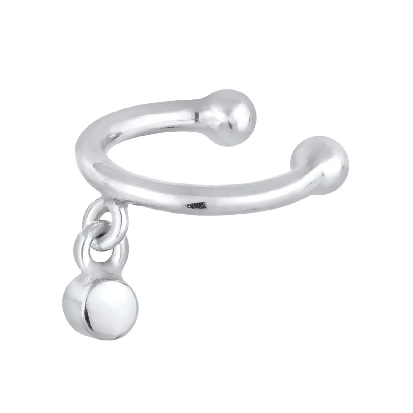 Elli "Earcuff Kugel | Kristall (Weiß)< Letzte Chance|Ohrringe