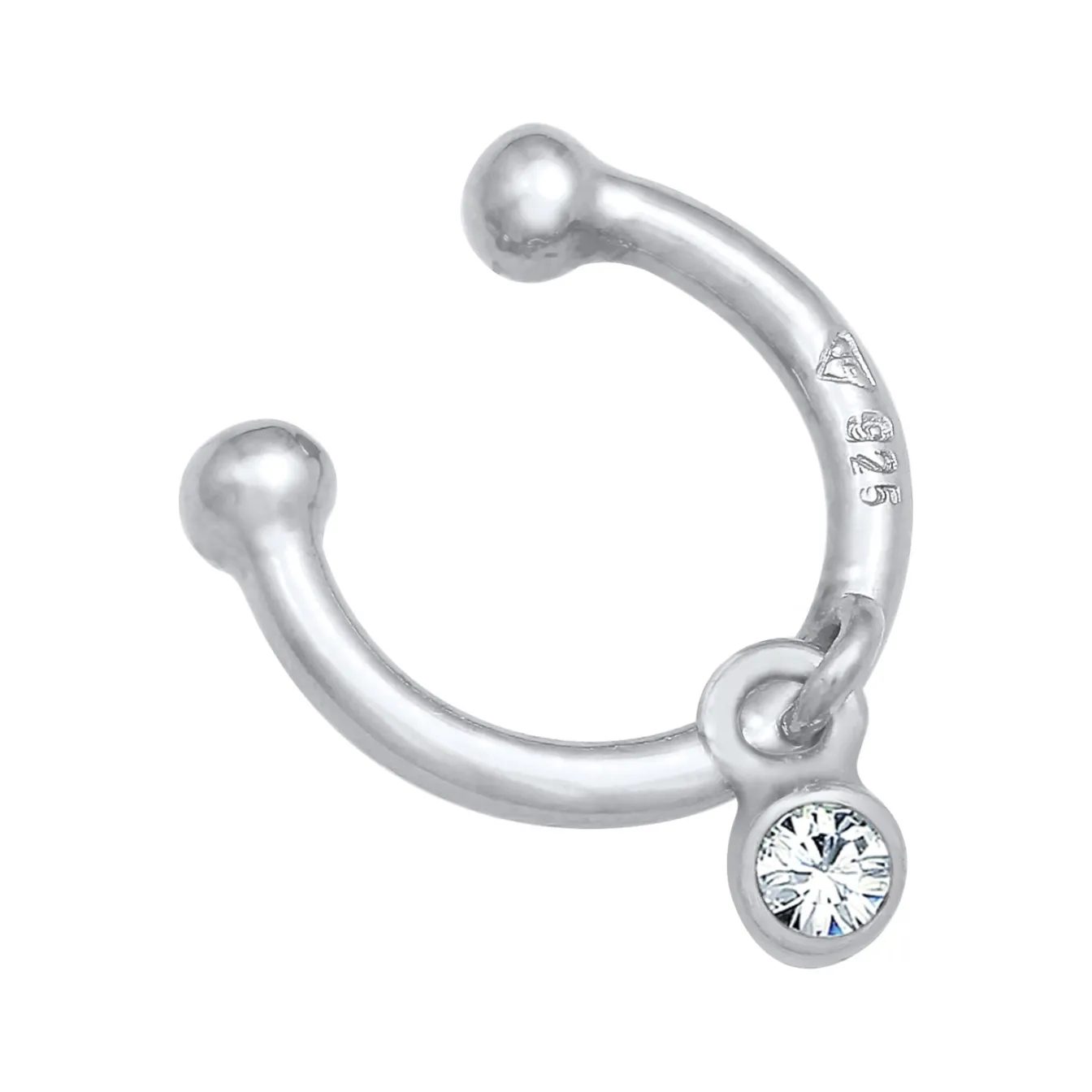 Elli "Earcuff Kugel | Kristall (Weiß)< Letzte Chance|Ohrringe