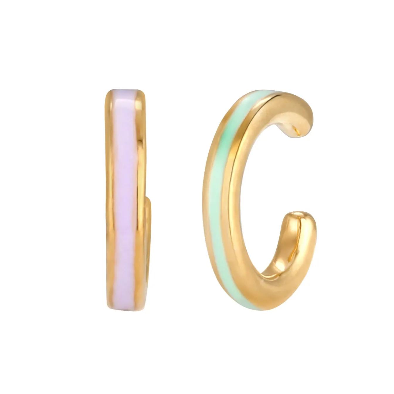 Elli "Earcuff Set | Emaille< Ohrringe|Vergoldet