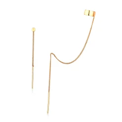 Elli "Earcuff Set Durchzieher< Vergoldet|Ohrringe