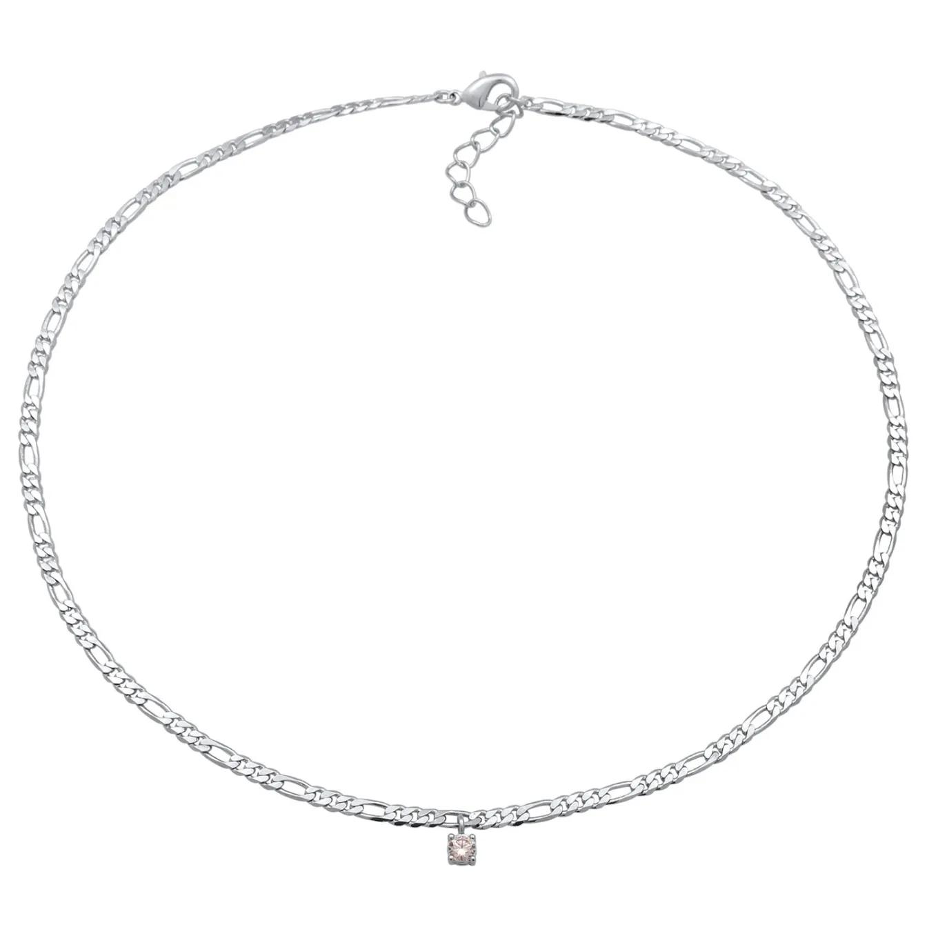 Elli "Figaro-Choker | Zirkonia (Weiß)< Halsketten
