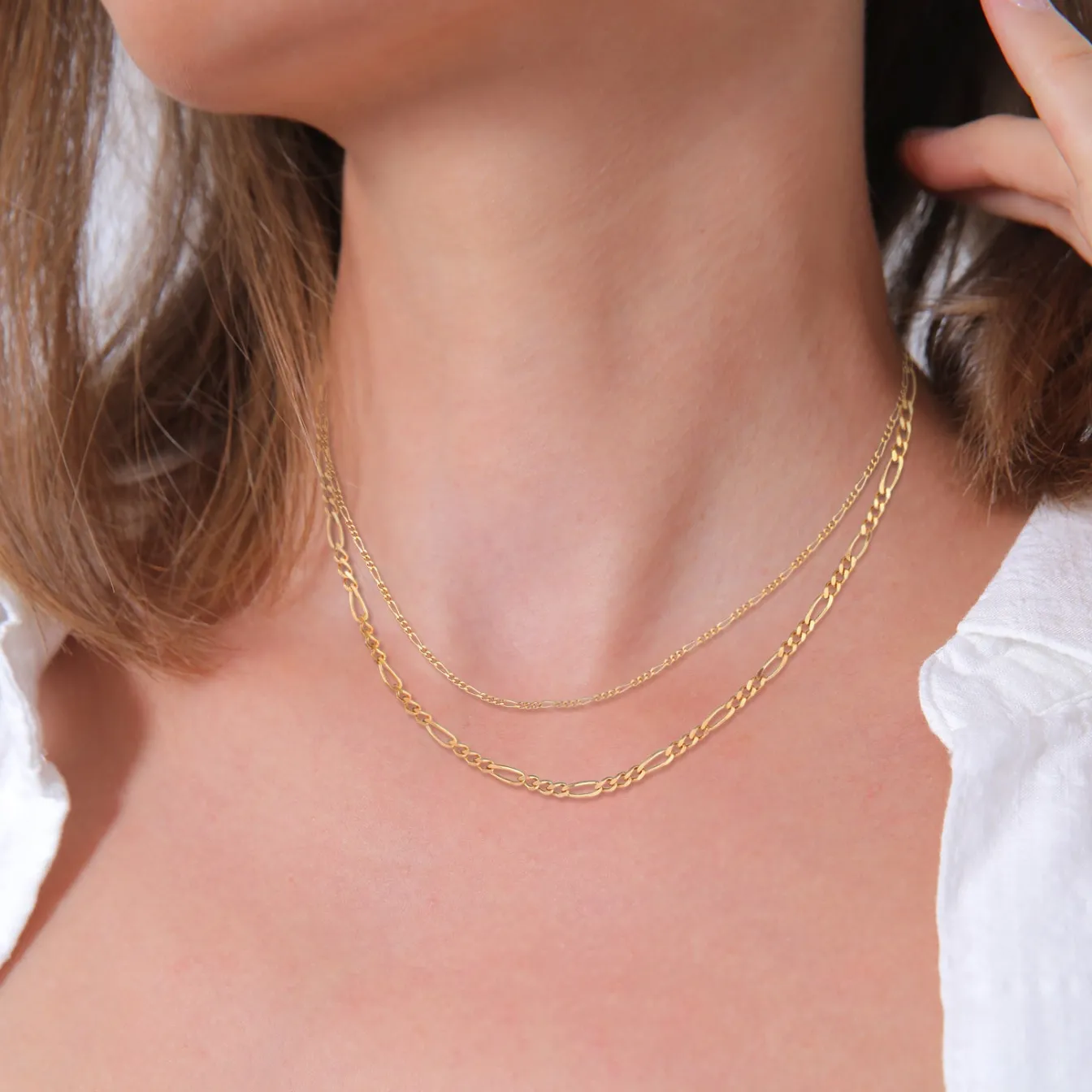 Elli "Figaro-Layer-Halskette< Halsketten|Silber