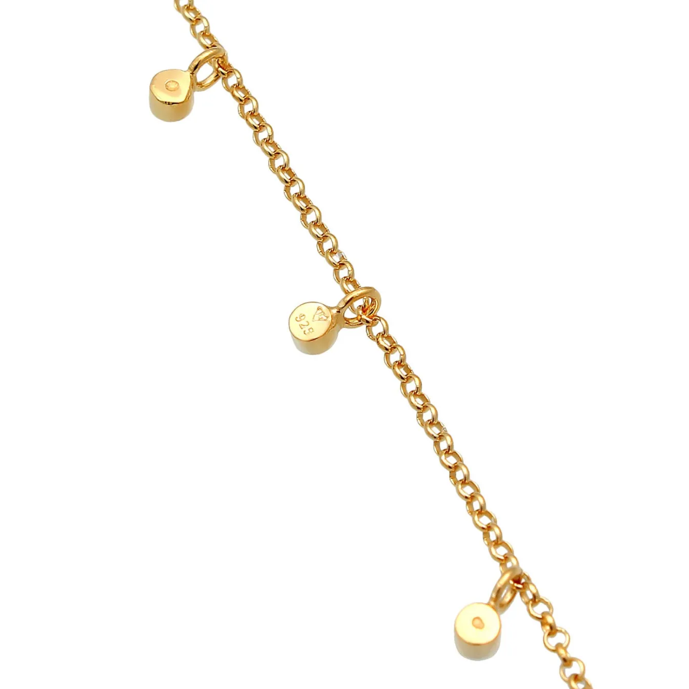 Elli "Fußkettchen | Kristall (Hellblau)< Fußschmuck|Vergoldet