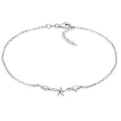 Elli "Fußkettchen | Süßwasserperle< Symbol-schmuck|Perlen