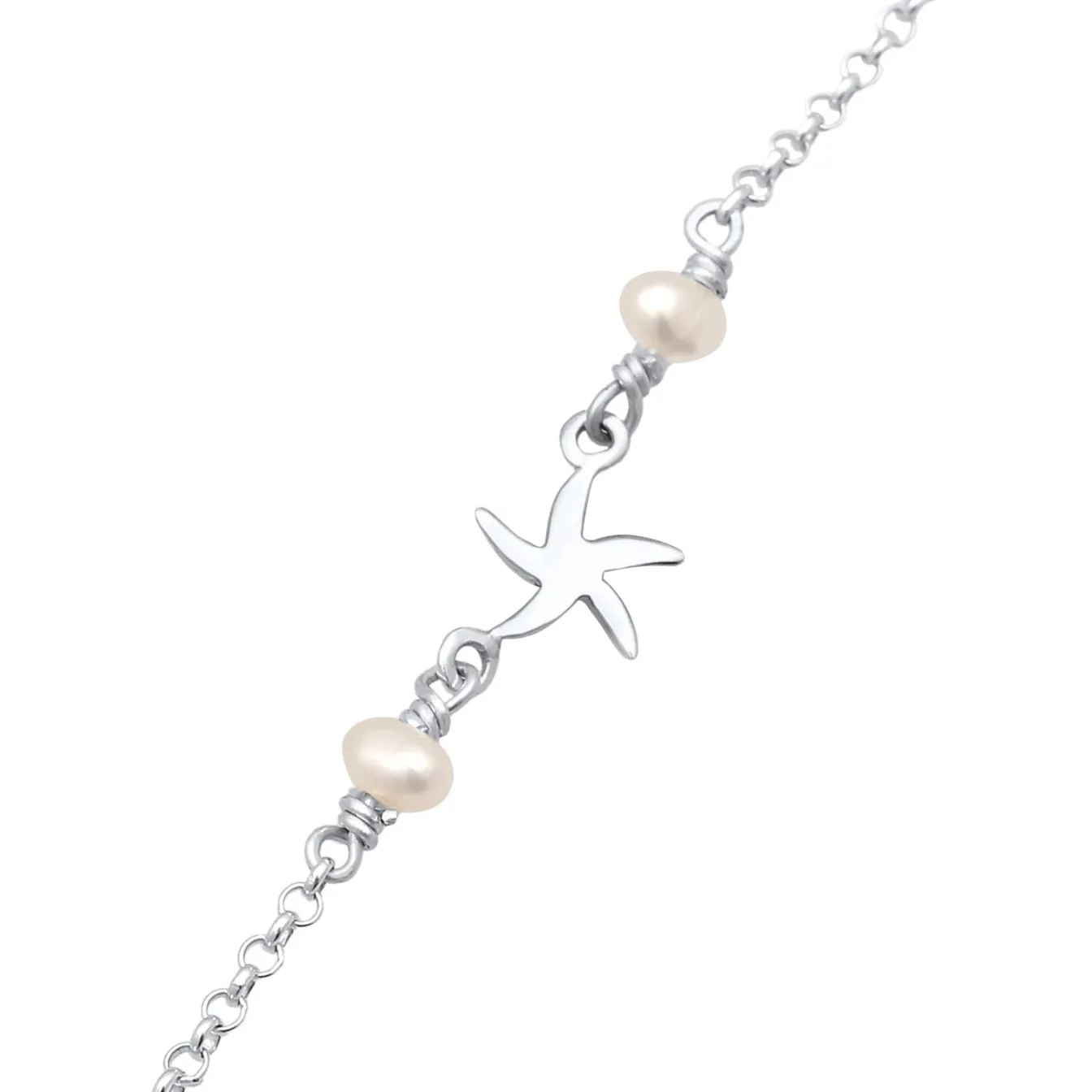 Elli "Fußkettchen | Süßwasserperle< Symbol-schmuck|Perlen