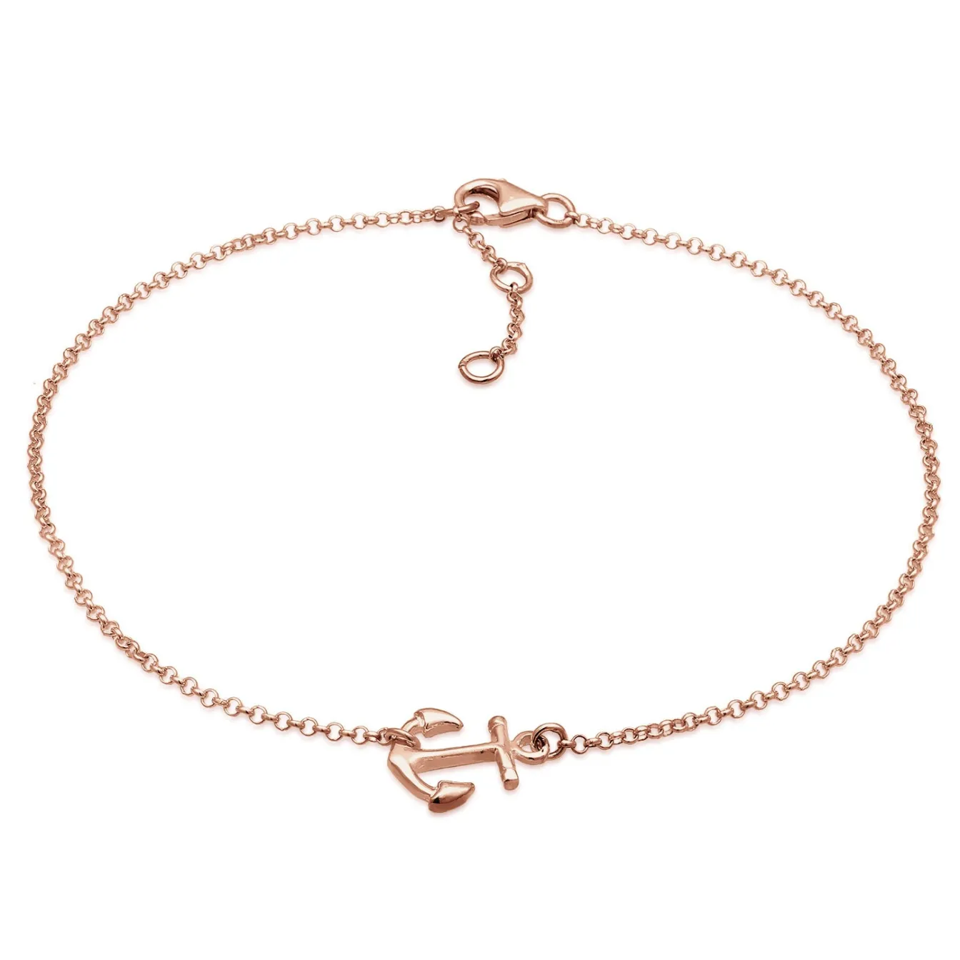 Elli "Fußkettchen Anker< Roségold|Symbol-schmuck