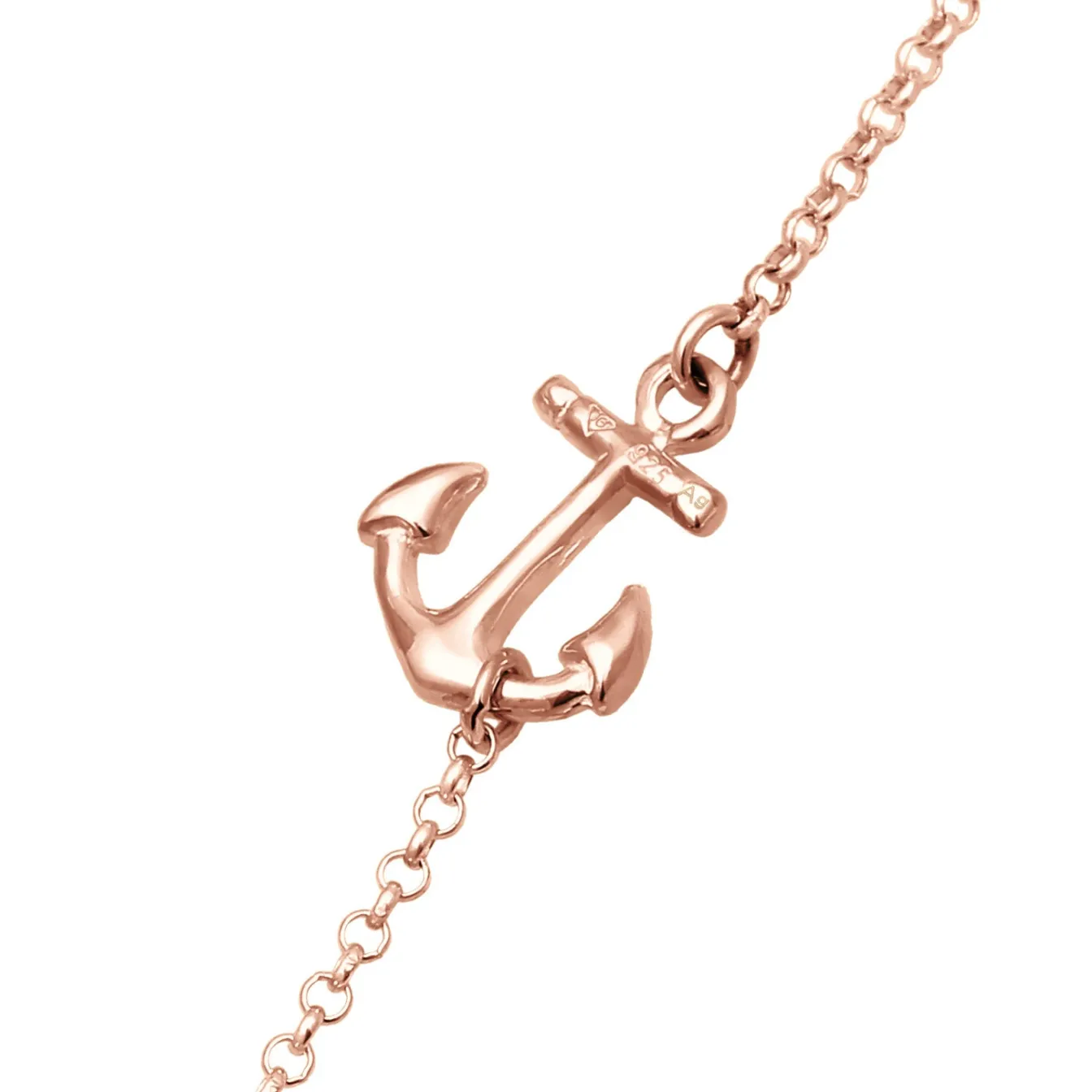 Elli "Fußkettchen Anker< Roségold|Symbol-schmuck