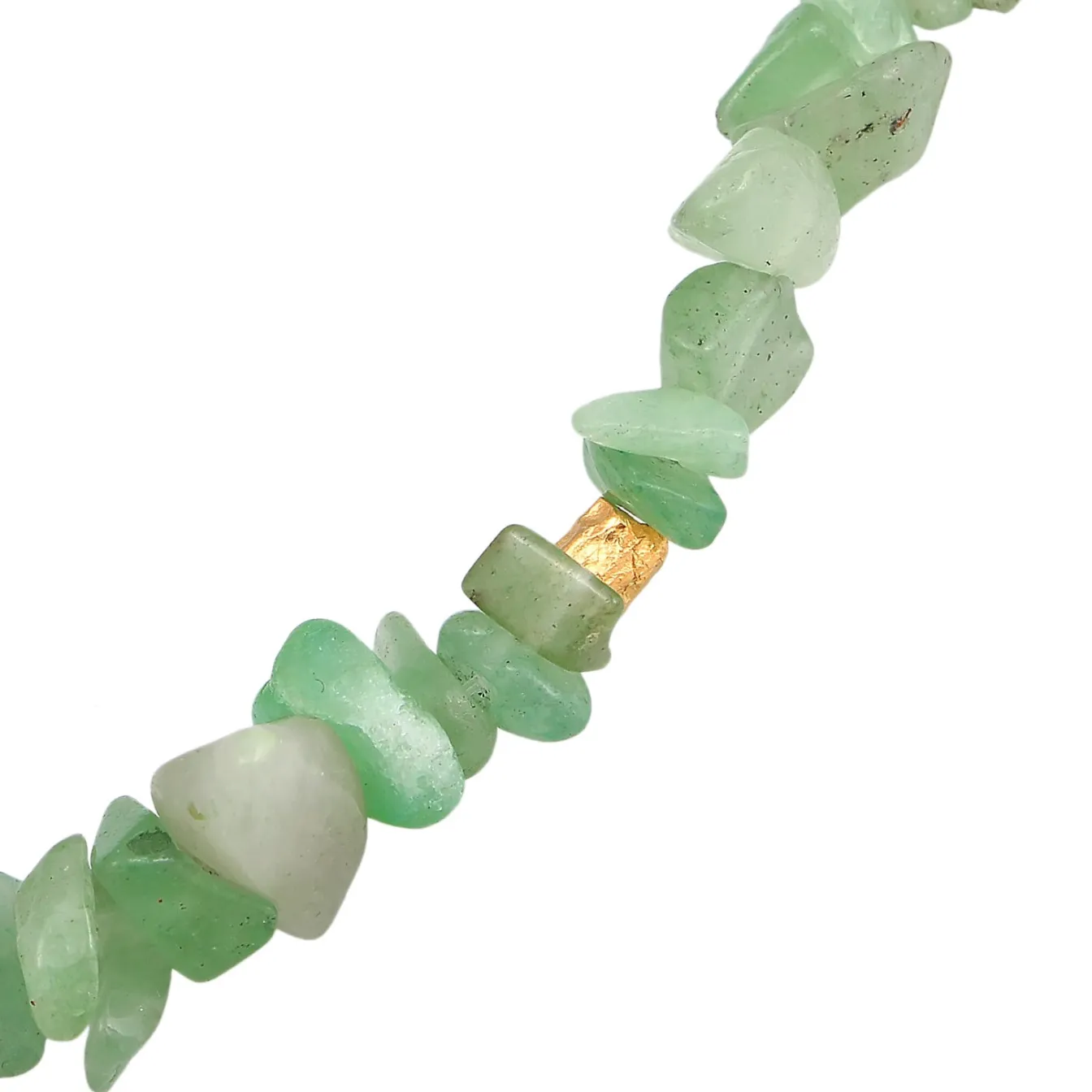 Elli "Fußkettchen Beads | Aventurin Steine (Grün)< Fußschmuck|Vergoldet