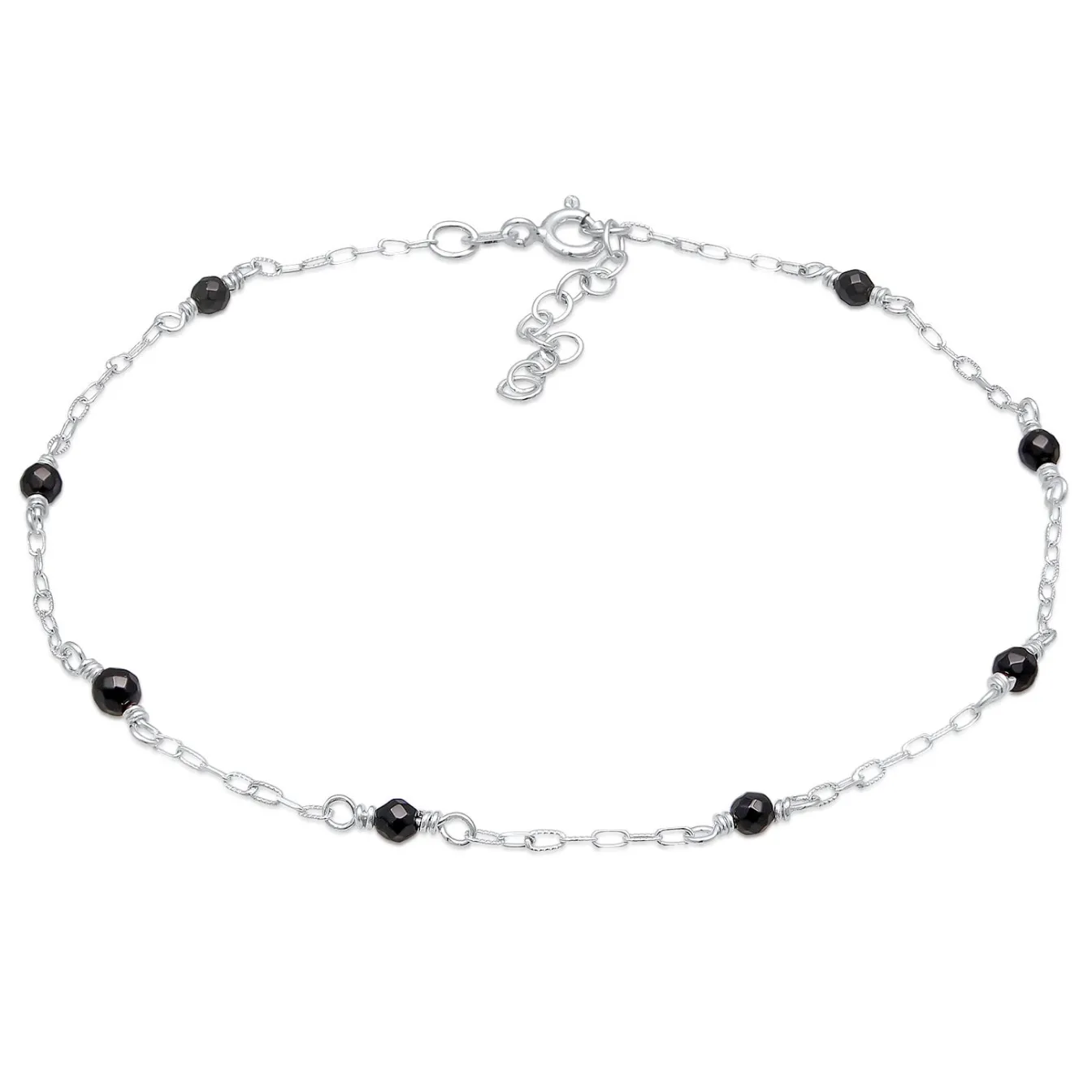 Elli "Fußkettchen Beads | Onyx Perlen (Schwarz)< Perlen|Fußschmuck
