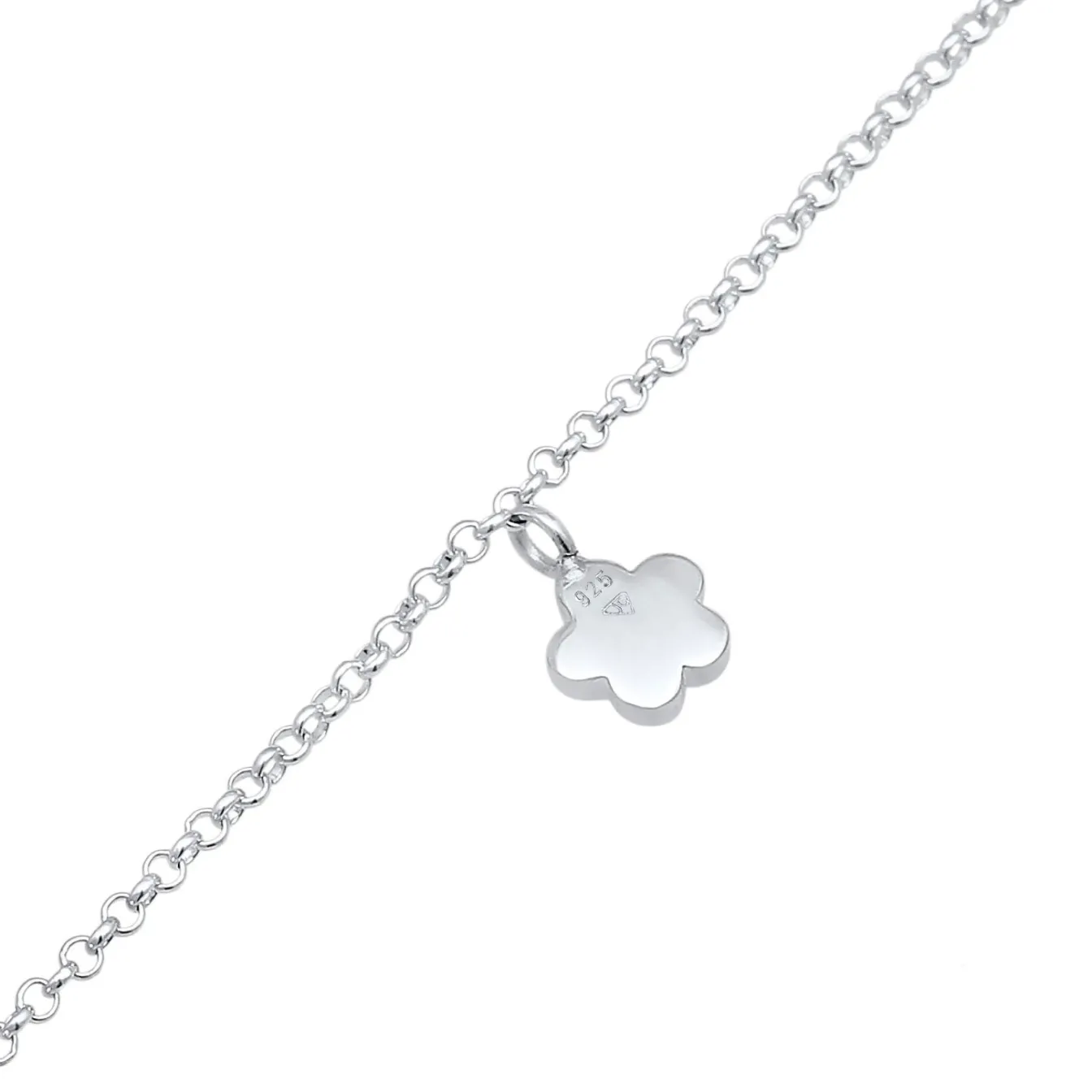Elli "Fußkettchen Blume | Kristall (Weiß)< Symbol-schmuck|Fußschmuck