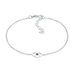 Elli "Fußkettchen Evil Eye | Kristall (Blau)< Symbol-schmuck|Armbänder