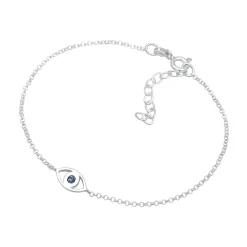 Elli "Fußkettchen Evil Eye | Kristall (Blau)< Symbol-schmuck|Armbänder