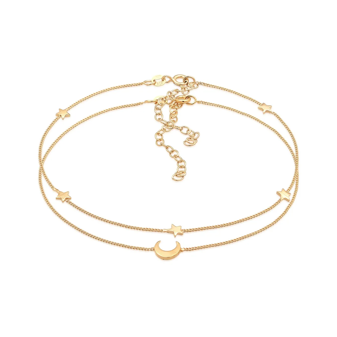 Elli "Fußkettchen Halbmond Set< Symbol-schmuck|Fußschmuck