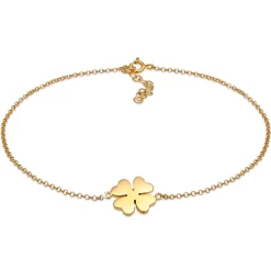 Elli "Fußkettchen Kleeblatt< Symbol-schmuck|Fußschmuck