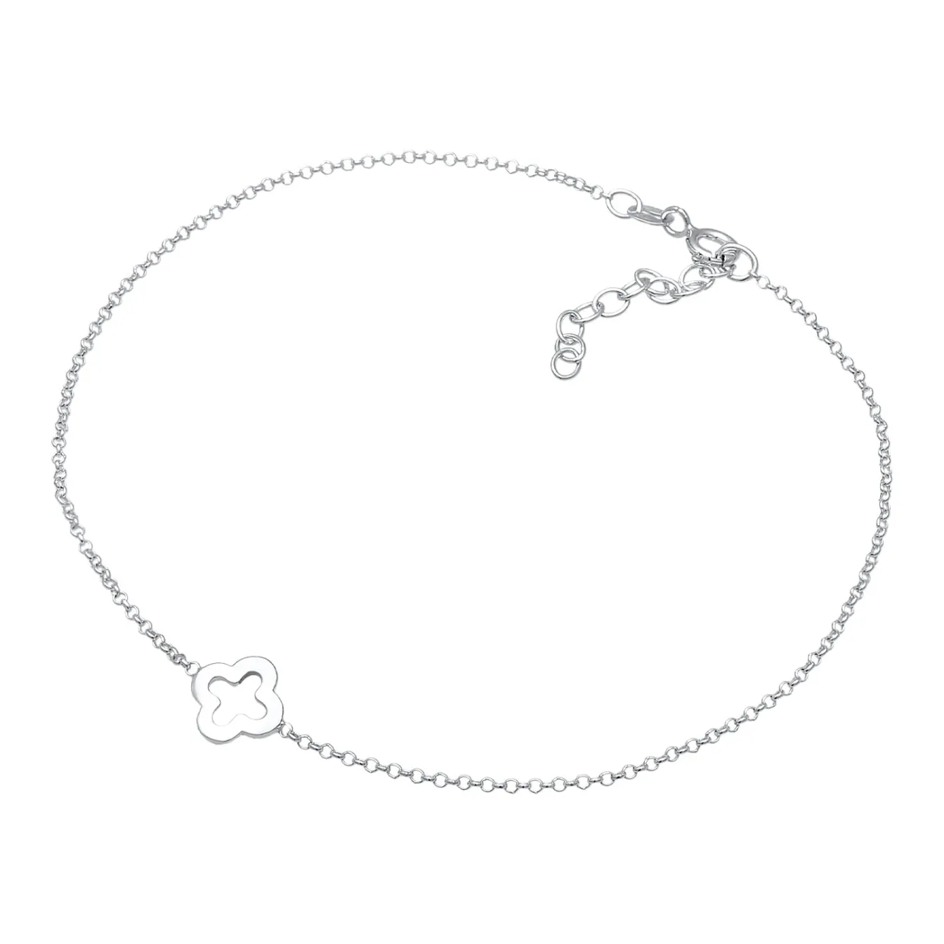 Elli "Fußkettchen Kleeblatt Symbol< Symbol-schmuck|Fußschmuck