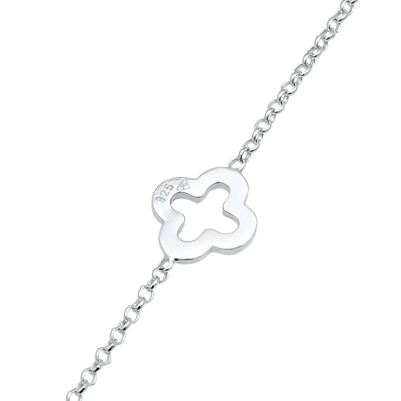 Elli "Fußkettchen Kleeblatt Symbol< Symbol-schmuck|Fußschmuck
