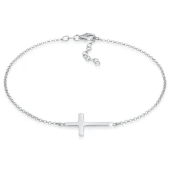 Elli "Fußkettchen Kreuz< Symbol-schmuck|Fußschmuck
