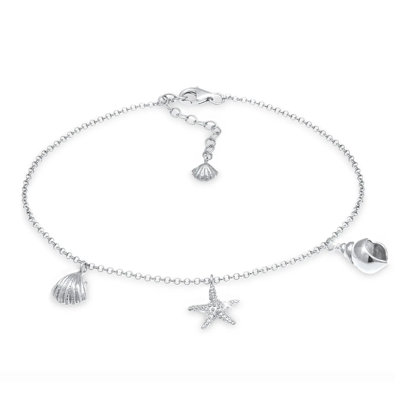 Elli "Fußkettchen Muschel< Symbol-schmuck|Fußschmuck