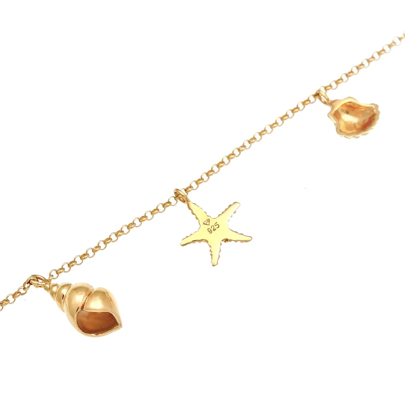 Elli "Fußkettchen Muschel< Symbol-schmuck|Fußschmuck