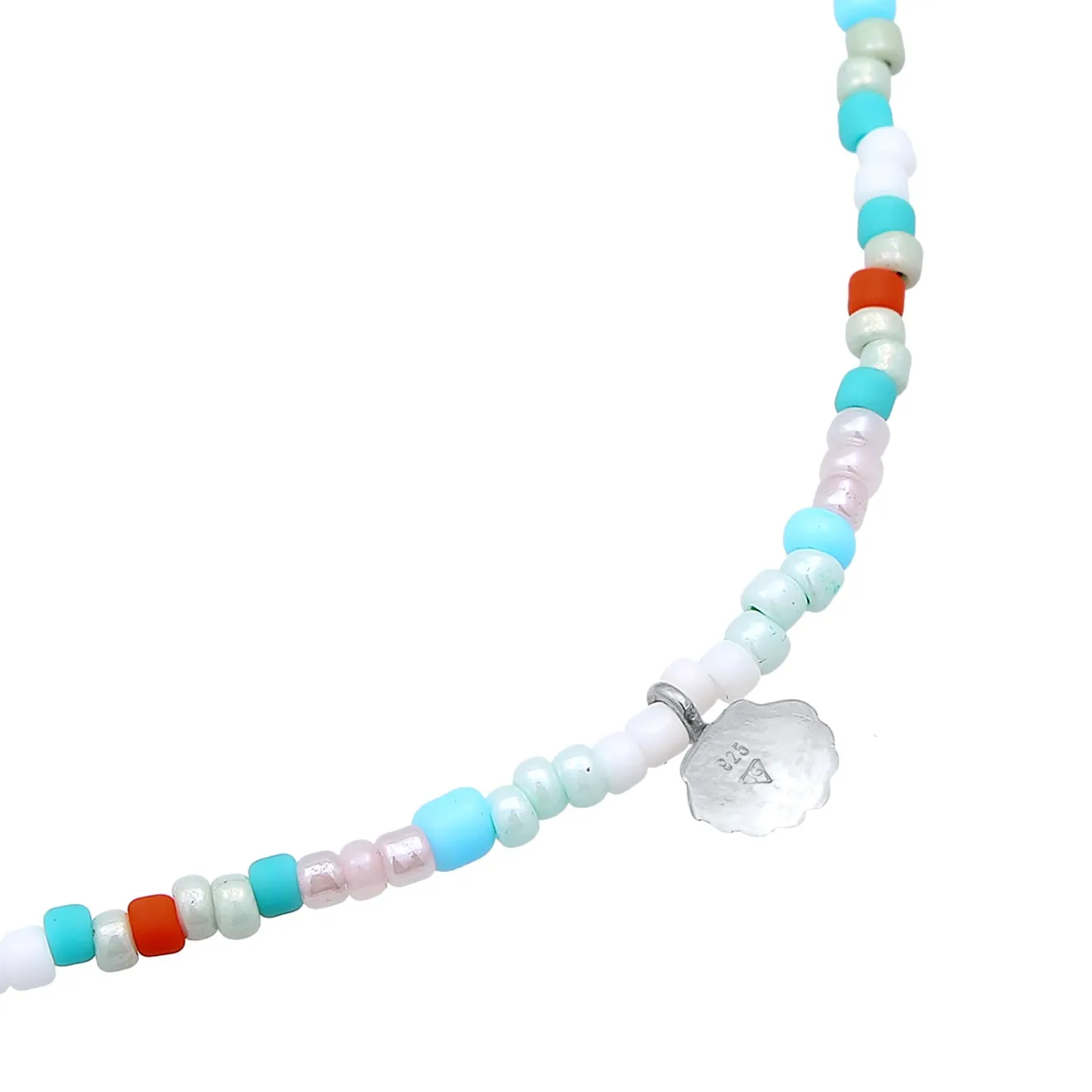 Elli "Fußkettchen Muschel Beads< Fußschmuck|Silber