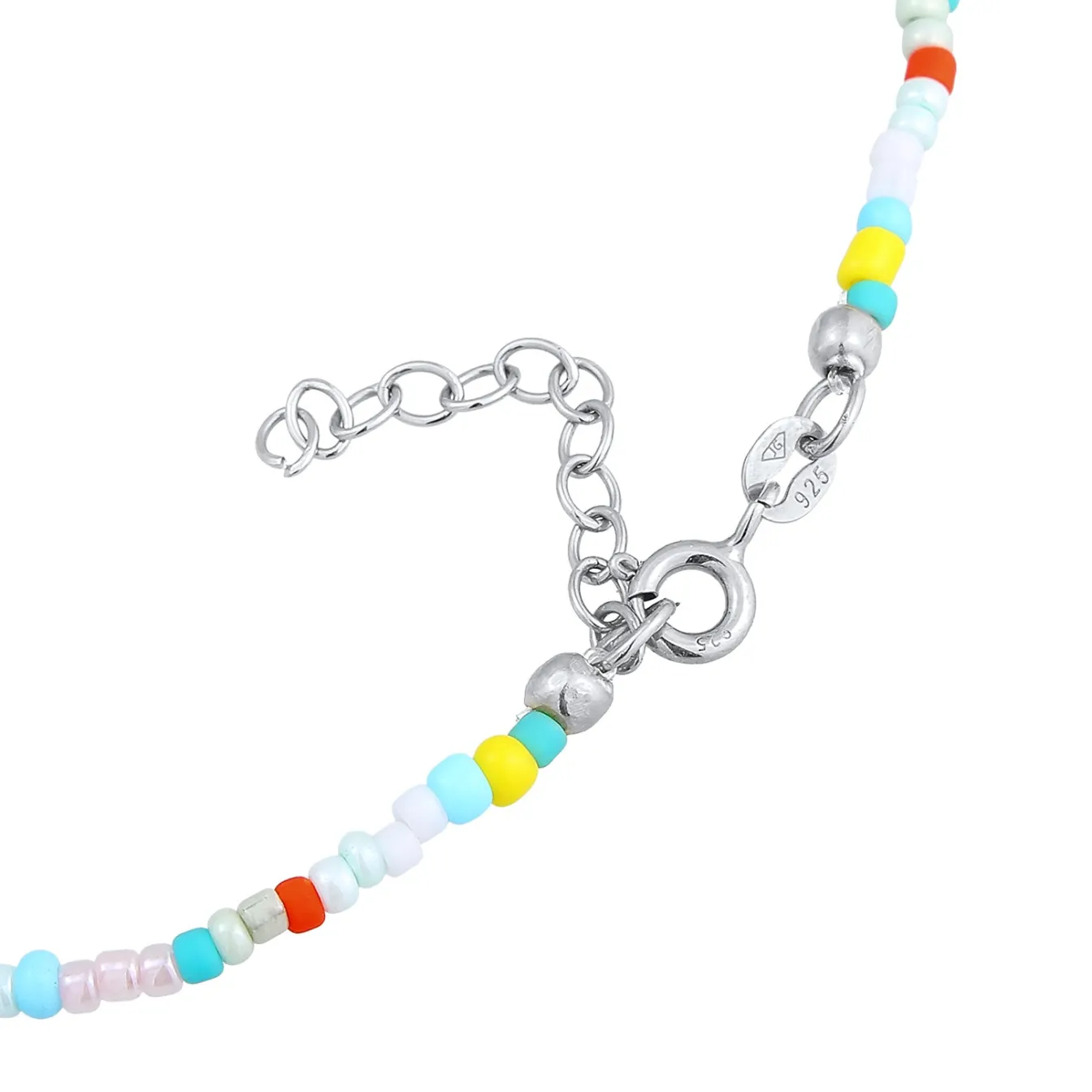 Elli "Fußkettchen Muschel Beads< Fußschmuck|Silber