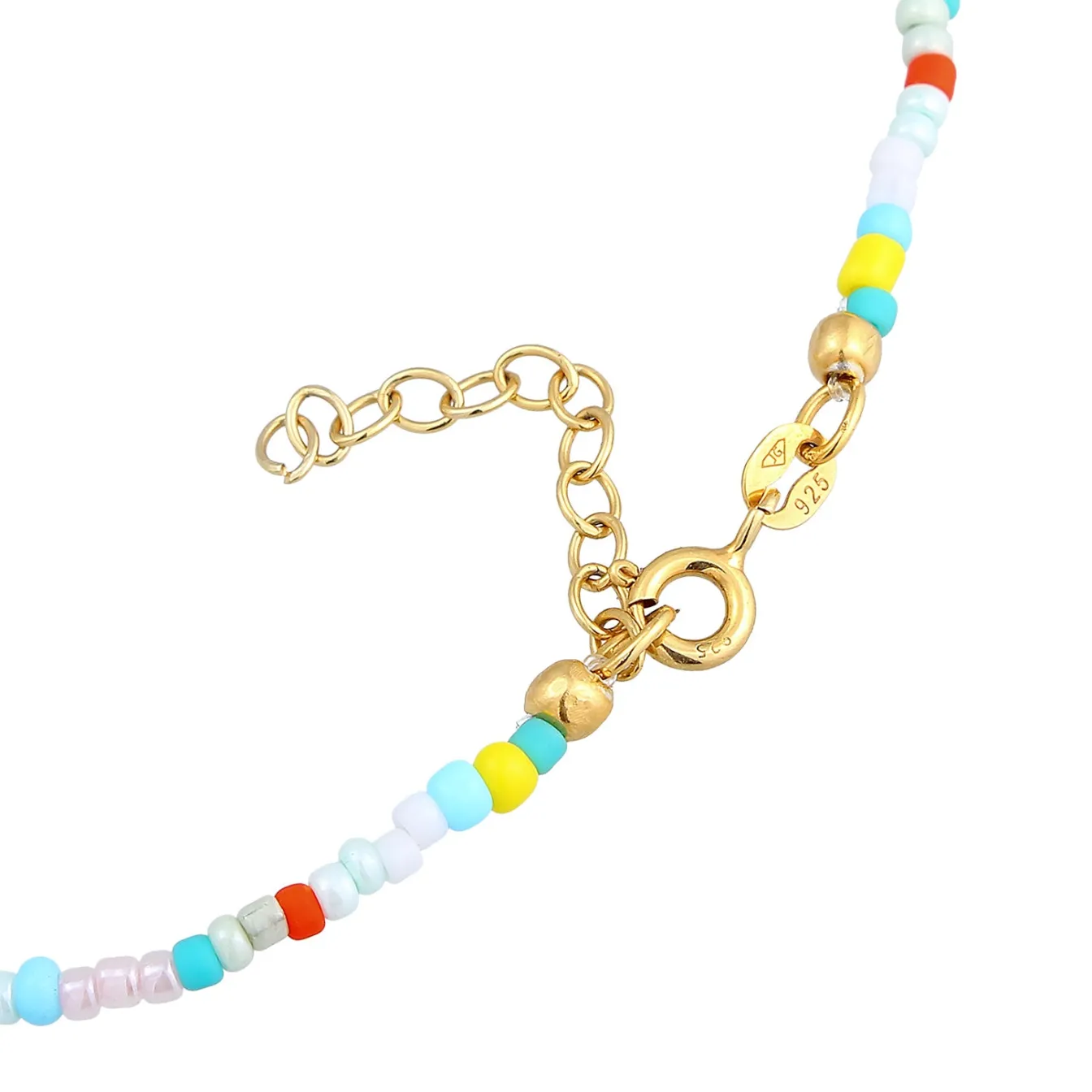 Elli "Fußkettchen Muschel Beads< Fußschmuck|Silber